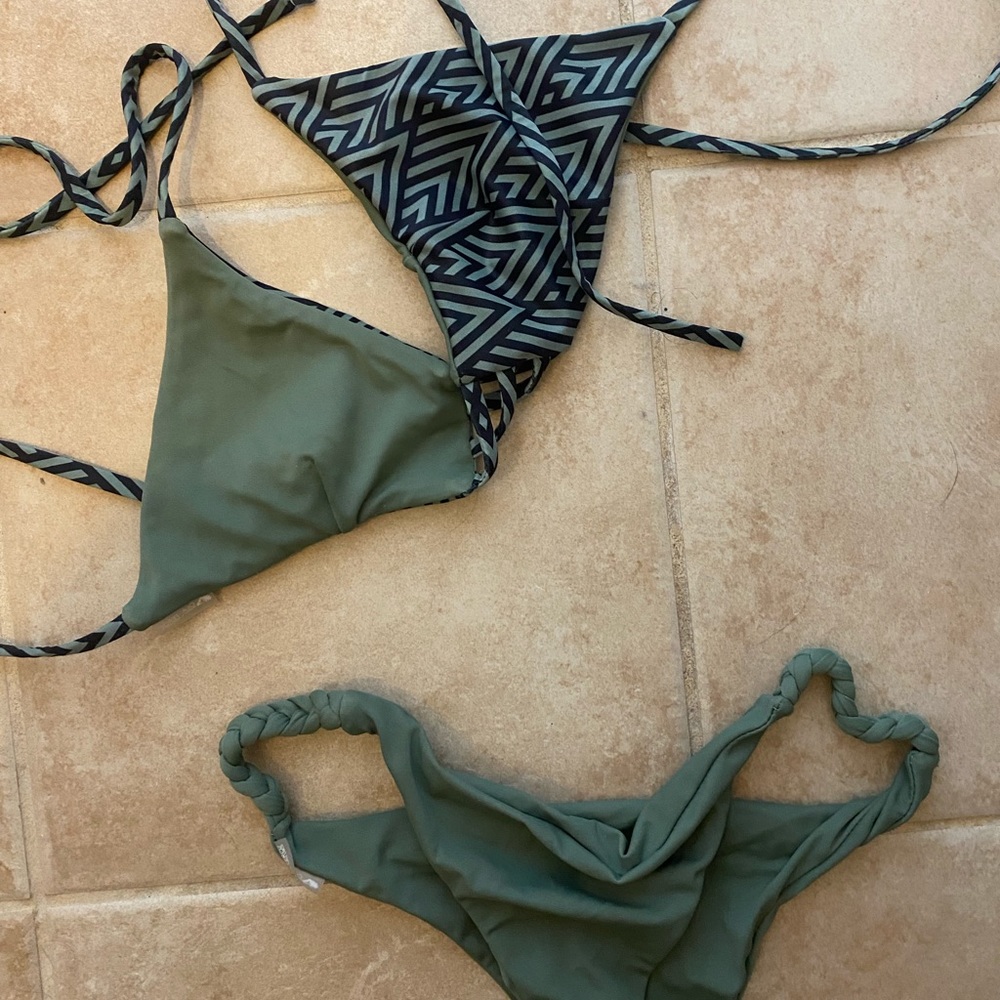 Size small reversible cheeky bikini.